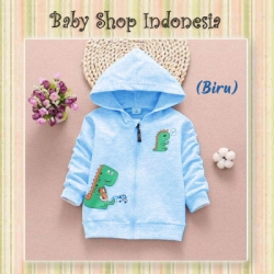large LK172 Jaket Anak Import Murah Jaket Hoodie Anak Dino Biru